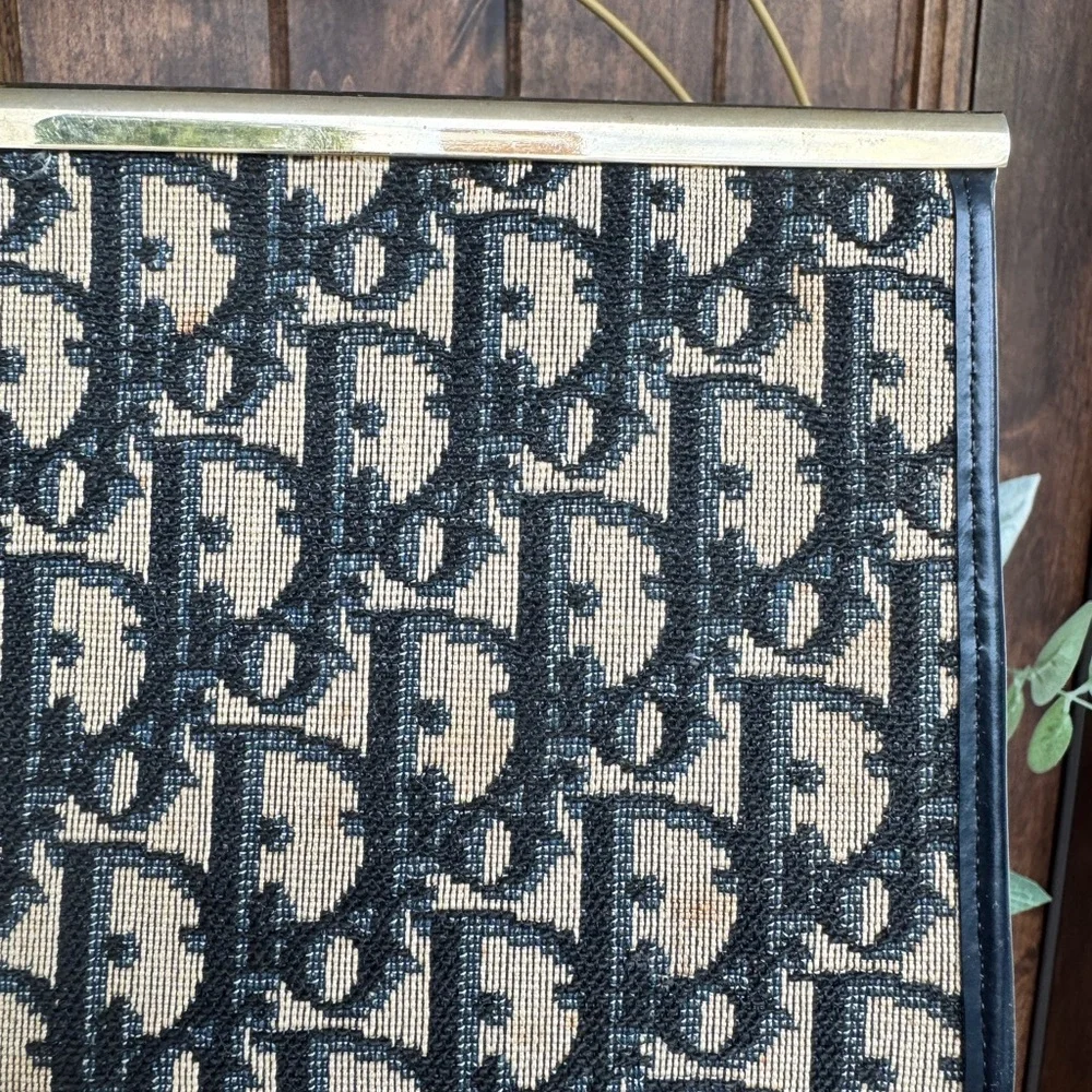 Vintage Dior Navy Blue Monogram Clutch - Picture 5 of 16